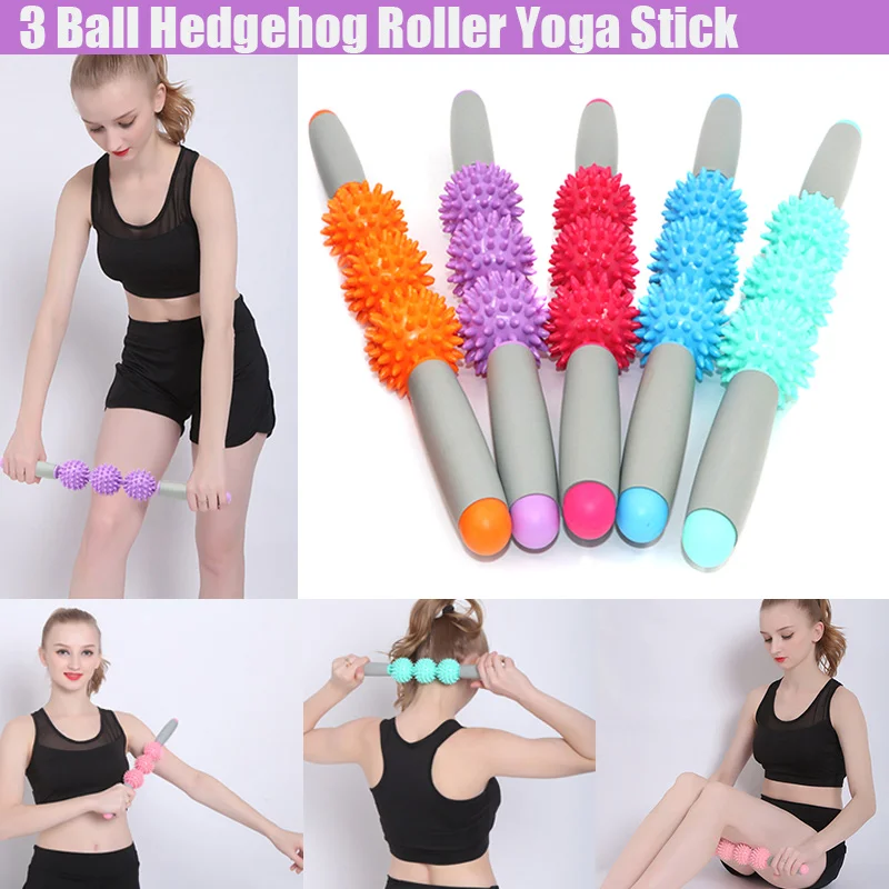Newly Yoga Exercise Roller Stick Eliminate Fat Lose Weight Muscle Leg Body Back Massager Tool C55K Sale | Спорт и развлечения