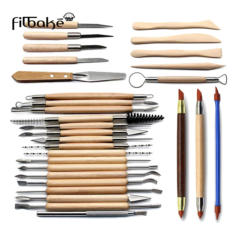 

FILBAKE 30-piece clay sculpture tool clay carving knife multi-function combination set kitchen accessories cake decorating tool