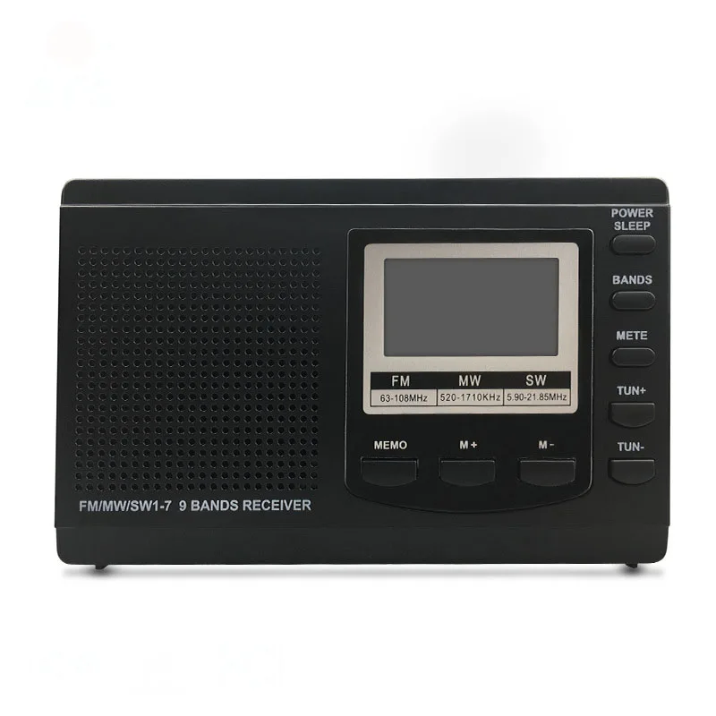 

Portable Mini Radio FM / MW / SW With Digital Clock FM Radio Receiver Clock Radio