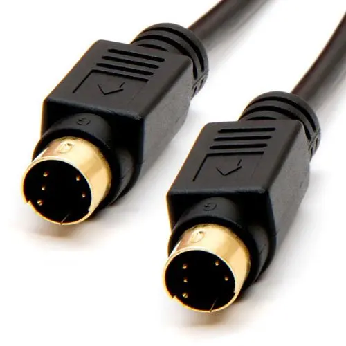 

10pcs/lot S-Video M / M Cable - Black - 12ft