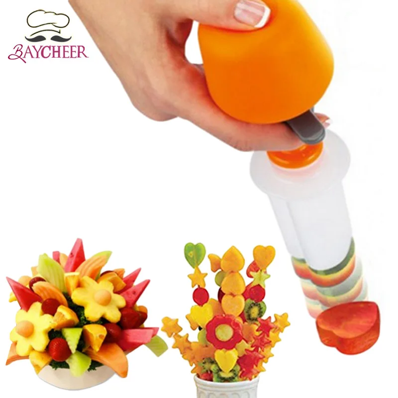 

New Creative Plastic Cake Cookie Vegetable Fruit Shape Cutter Slicer Veggie Mold Set DIY Decorating Tools Kitchen Accessories