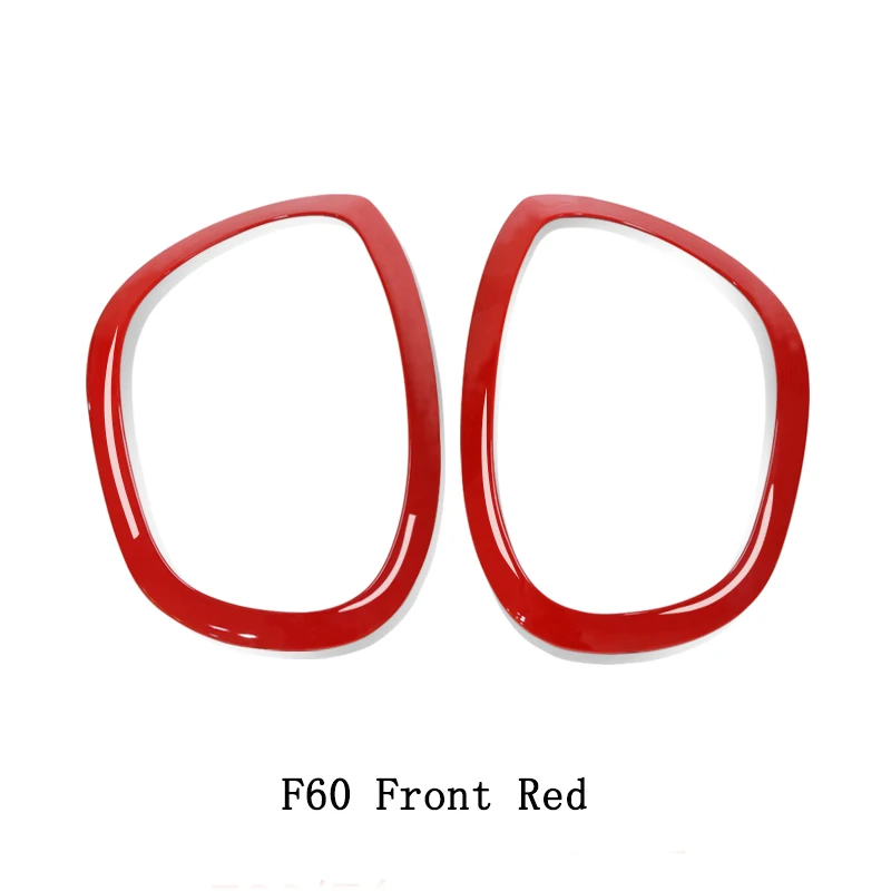 Декоративные наклейки для фар задний фонарь для mini cooper One JCW F54 F60Car Стайлинг набор для mini cooper автомобильные аксессуары - Название цвета: F60 Red Front 2pcs