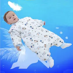Спальный мешок для малышей осень-зима утолщение детей анти-ногами мультфильм хлопок спальный мешок детские ноги нога ноги крышки