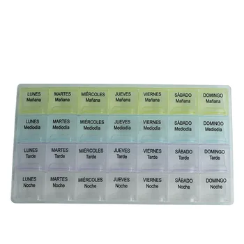 

Pill weekly 28 compartments in Spainish language