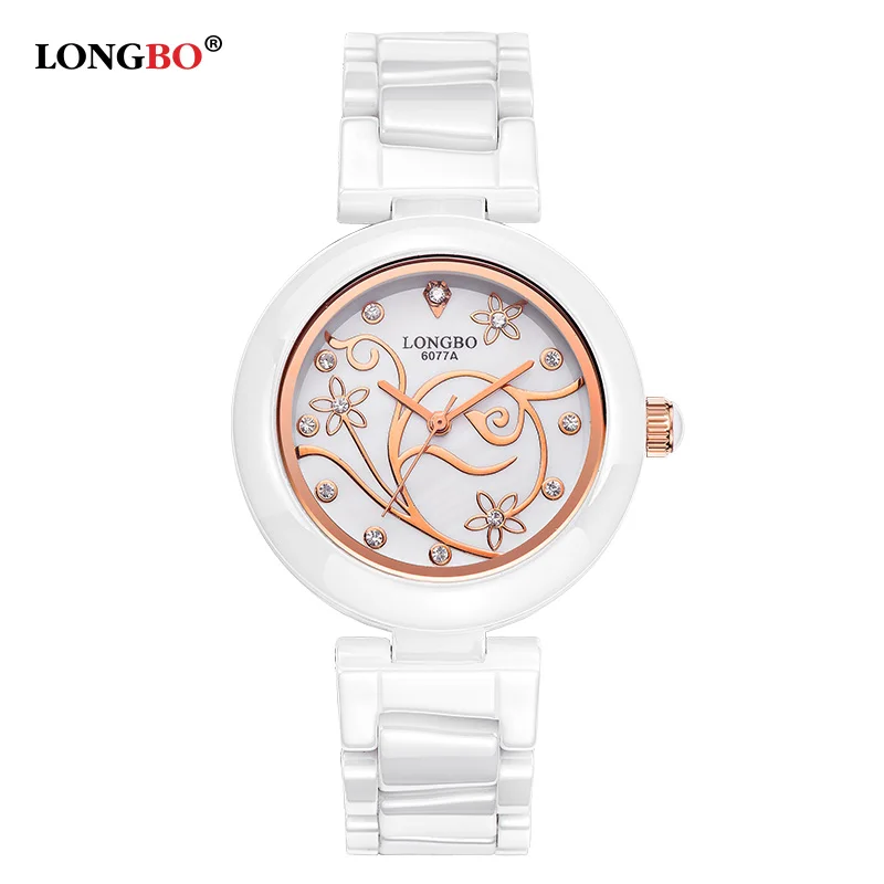 

Ladies Designer Watches Luxury Watch Women 2016 LONGBO Brand Elegant Women Ceramic Steel Waterproof Quartz-Watch kol saat