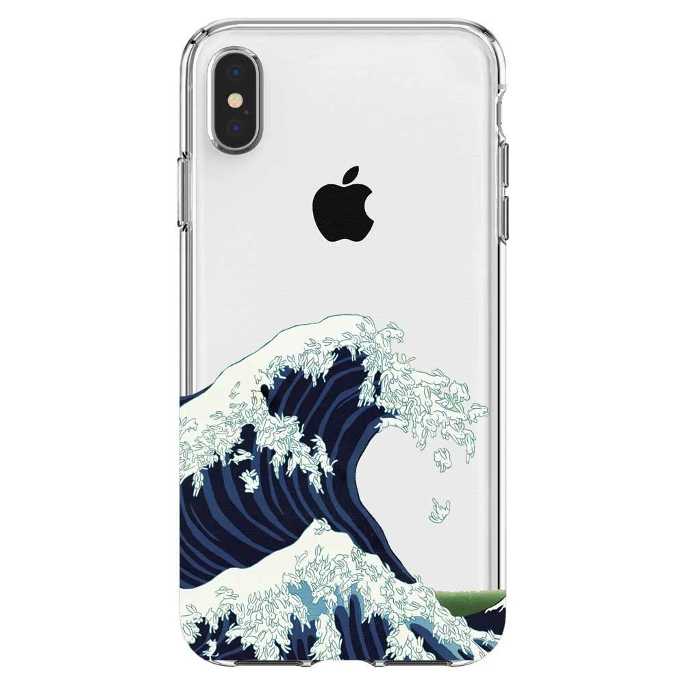 Van Gogh Starry Night Huge waves off kanagawa Soft silicone cover phone case for iPhone XR MAX XS X10 5 5S SE 6Plus 6 6S 7 8Plus