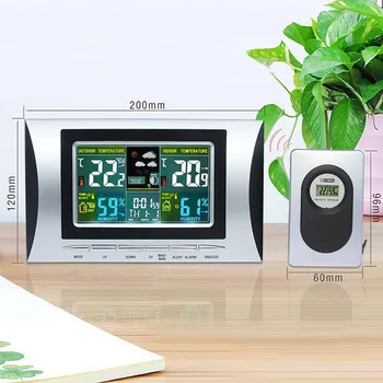 

Multifunctionnal Digital Thermometer Hygrometer Clock Weather Calendar Temperature Temperature HumidiProjector Clock Alarm Color