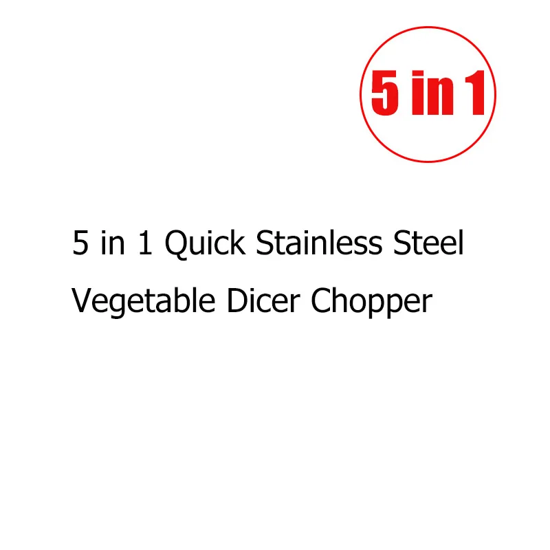 

4 Blades Nicer Quick Stainless Steel Vegetable Dicer Chopper 5 in 1 Multi-Functional Kitchen Onion Vegetable Cutter Slicer