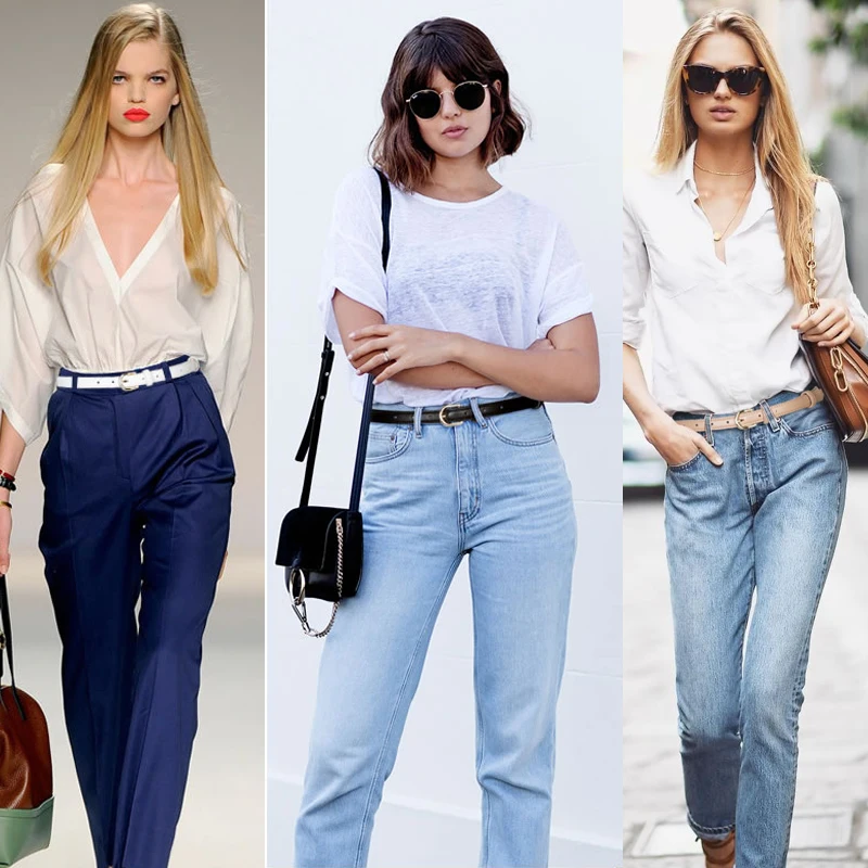 Модный разноцветный ремень женский изящный декоративная джинсовая юбка Простой