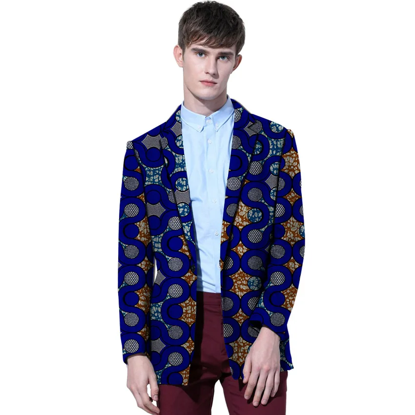 New Patterns African print men's blazers formal clothes slim fit male coat festival Ankara suit jacket customized for wedding