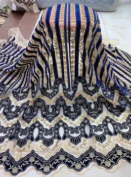 

French Net Lace Fabric JIANXI.C-73202 Latest african net lace fabric with embroidery mesh nigerian tulle lace fabric