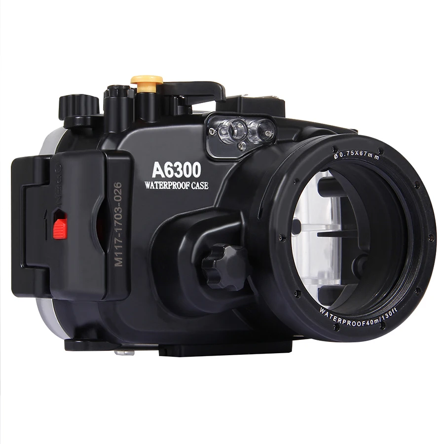 

40m 130ft Depth Underwater Swimming Diving Case Waterproof Camera Case cover housing For Sony A6300, DHL free shipping