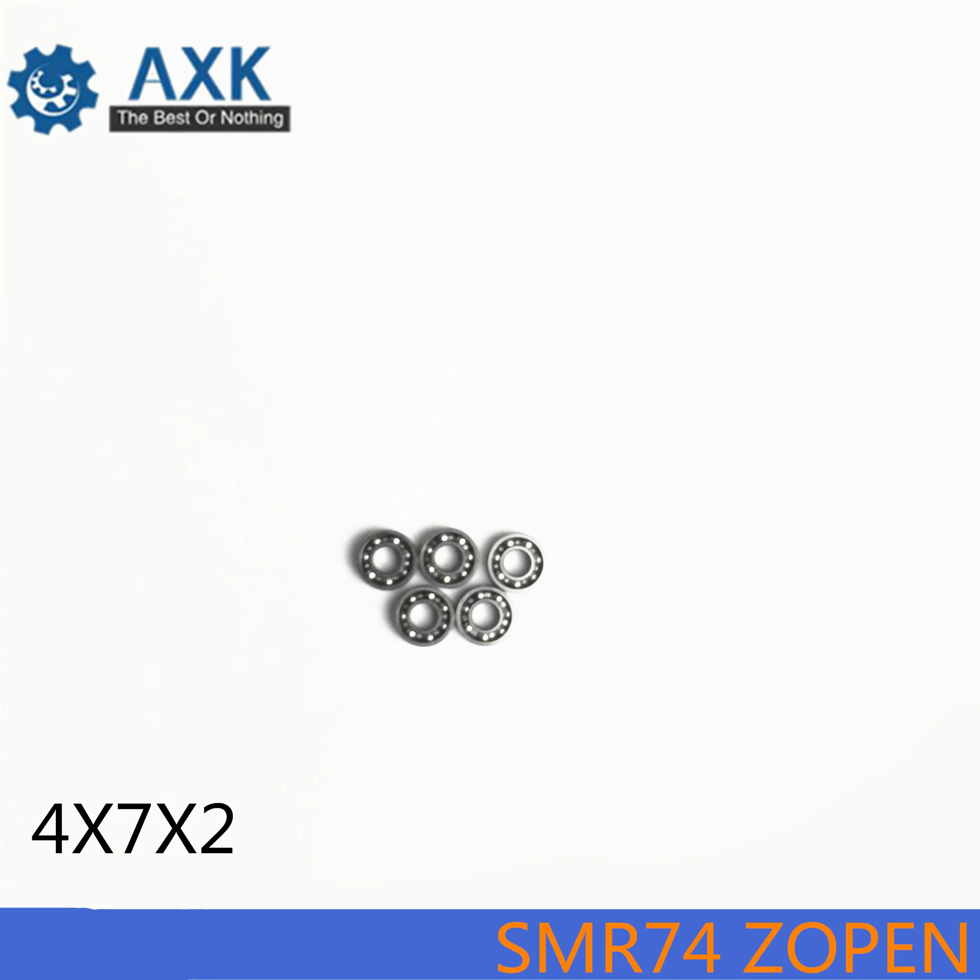 SMR74Z открытый подшипник 4*7*2 мм (10 шт.) ABEC-1 Нержавеющая сталь-упорные шариковые