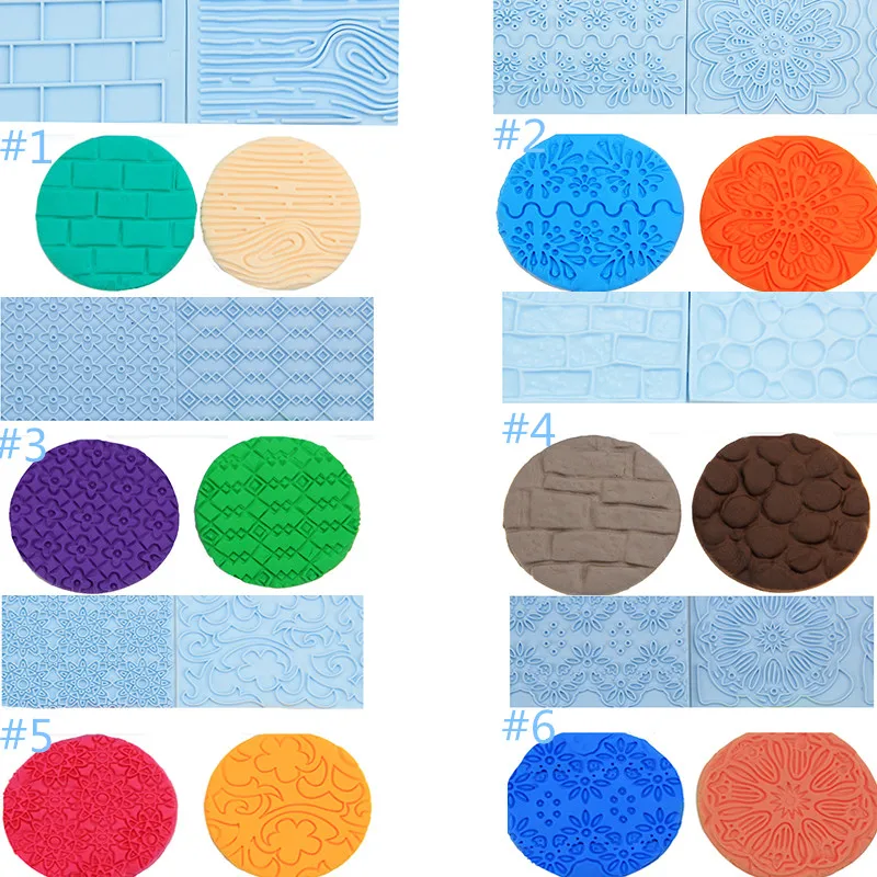 Buy 2PCS Floral Texture mat Set For Cookie Cupcake