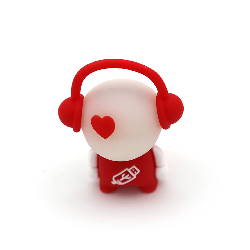 Hot Sale Real Capacity Usb Flash Drive  4G 8GB 16GB 32GB 64GB Pen Drive Robot Memoria Usb Pendrive Cartoon Music man fun gift