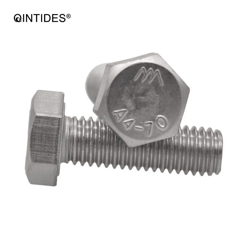 QINTIDES M3 M6 болты с шестигранной головкой полной резьбой 304/316 из нержавеющей стали