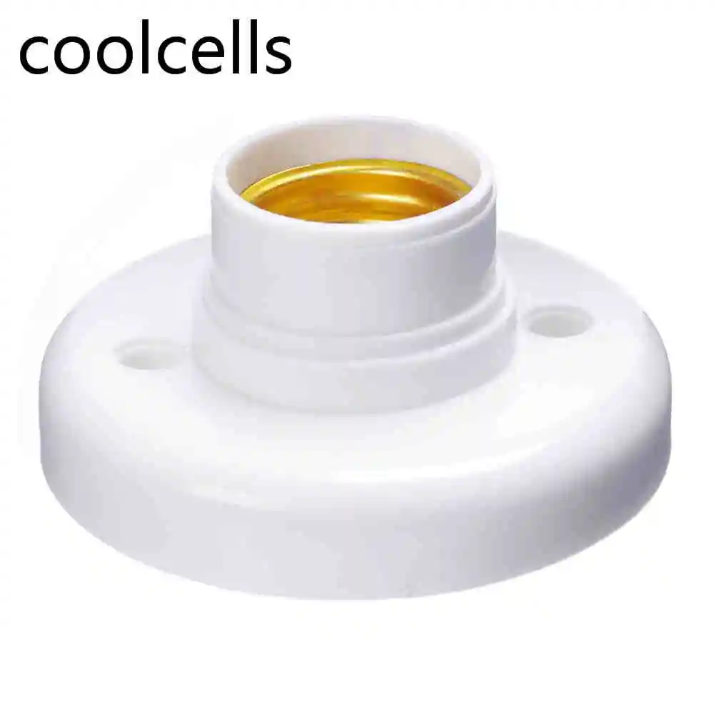 ES E27 Edison Screw Cap Socket White Ceiling Light Lamp Bulb Fixing