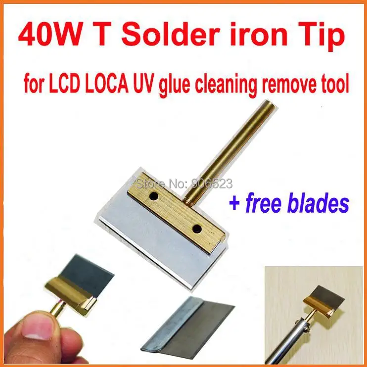 

Free shipping LOCA UV Glue Clean Tool 40W T Solder Iron Tip with Blade for Glue Remove Tool