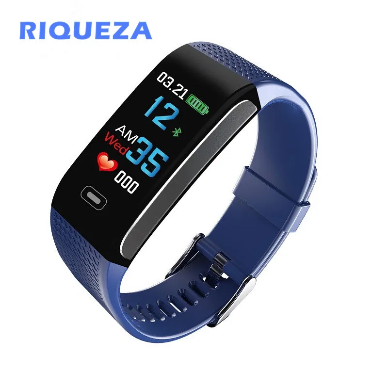 

RIQUEZA CK18S Bluetooth Smart Bracelet Heart Rate Blood Pressure Monitor Smart Band Color Screen Women Sport Fitness Tracker