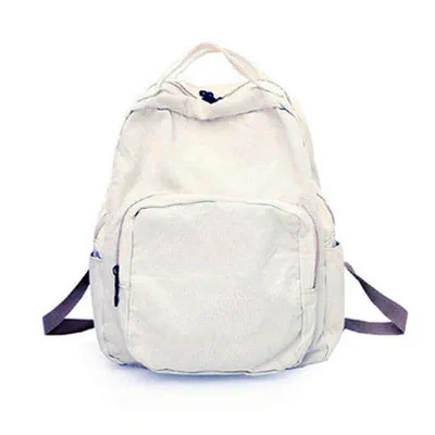 HOCODO женские холщовые Рюкзаки большой емкости Повседневная Простая Сумка для путешествия Модный женский школьный рюкзак на плечо для девочек-подростков - Цвет: White