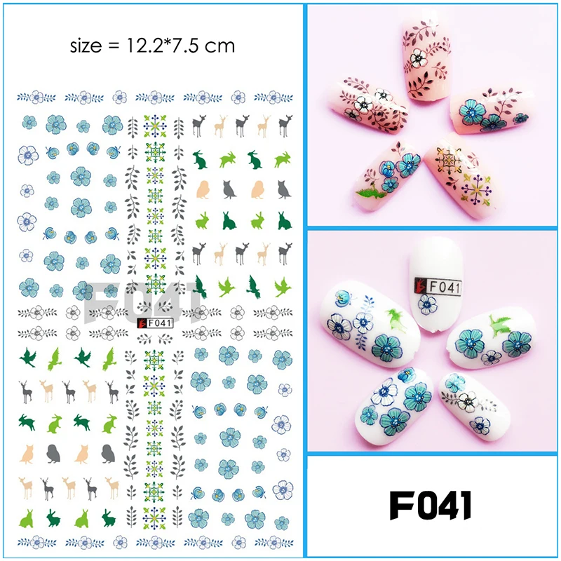 Наклейки для ногтей F024-055 самоклеющиеся наклейки для ногтей серии s F самоклеящиеся наклейки для украшения ногтей прессованные на ногти NBF