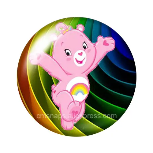 Милые Care Bears 10 шт. Смешанные 12 мм/16 мм/18 мм/25 мм круглый стеклянный кабошон демо с плоской задней частью, украшения своими руками, ZB1147 - Цвет: O