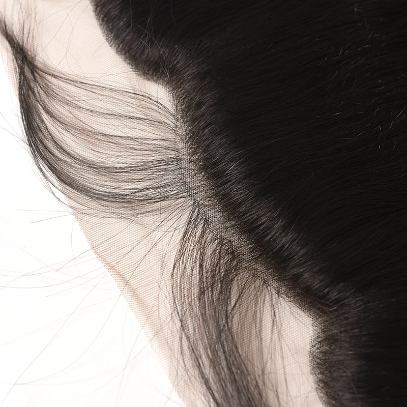Ali Coco перуанские прямые волосы 3 пряди с фронтальным пучком человеческих волос и 13x4 фронтальное закрытие шнурка с пряди, не Реми