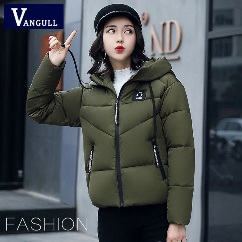 Модная зимняя женская куртка дизайн осенние короткие пальто куртки парки верхняя одежда элегантное женское пальто с карманами mujer VANGULL