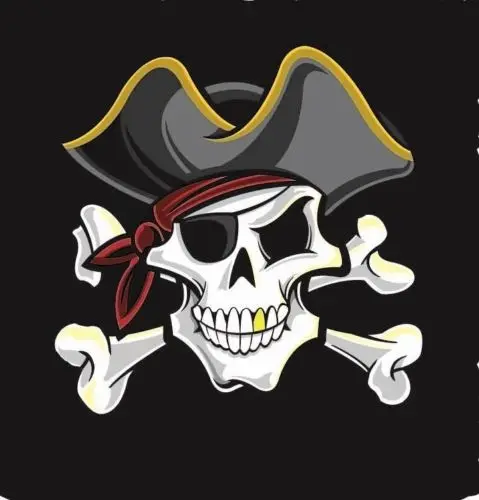 

Pirate Flag 3X5 ft custom Jolly Roger RED BANDANA SKULL AND CROSS Banner 90x150cm FP11