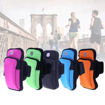 

Sport Armband Case Zippered Fitness Running Arm Band Bag Pouch Jogging Workout Cover For Mobile 7Plus Smart Phone Bag(4-6inches)
