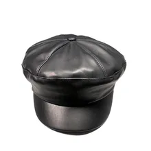 Новинка года, одноцветные женские береты из искусственной кожи, восьмиугольная кепка для мужчин и девочек на весну и осень в британском стиле