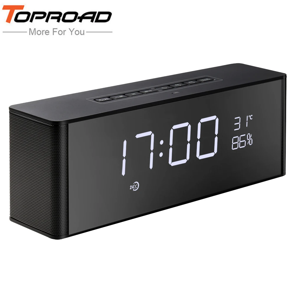TOPROAD Портативный Bluetooth Динамик супер бас Беспроводной стерео s Поддержка TF AUX FM