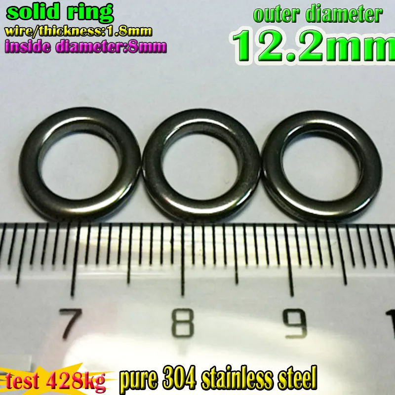 

2020 fishing lures 304Stainless steel connecting ring size 1.8*8mm*12.2mm quantity:100pcs/lot
