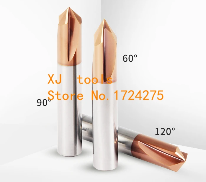 

3mm-20mm*60 90 120 degrees 3flutes HRC60 Solid carbide chamfer drill Chamfering cutter Countersink Drill Bit Free shipping