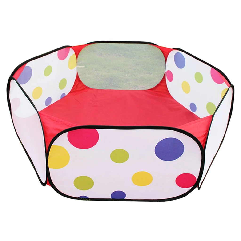 Fun Pop Up Ball Pit Pool Toddler Baby Play Tent Playhouse Playpen with Basketball Hoop Developmental play Game Toy 120CM/ 47''