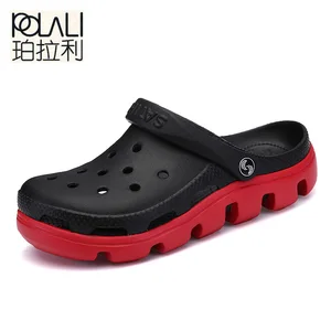 Новинка; Летние сандалии; мужская повседневная обувь; Сабо; дышащие пляжные тапочки; мужские прозрачные туфли; chaussure homme - изображение