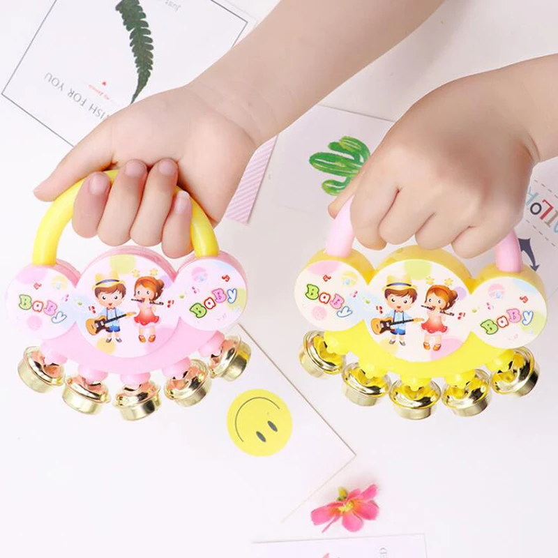 

New cartoon baby rattle toy bell rattles metal bells crisp bells five finger rattles toys