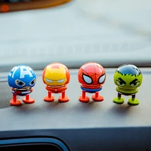 Украшение автомобиля Мультфильм Весна встряхнуть головой для Мстителей игрушка "Спайдермен" украшение кукла авто украшение для приборной доски аксессуары Подарки