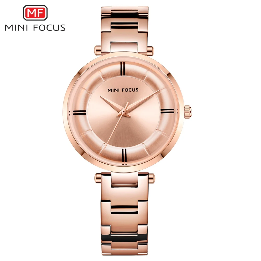 

MINIFOCUS Fashion Rose Gold Female Quartz Wristwatch 2019 New Luxury Women Watches Ladies Clock relogio feminino zegarek damski