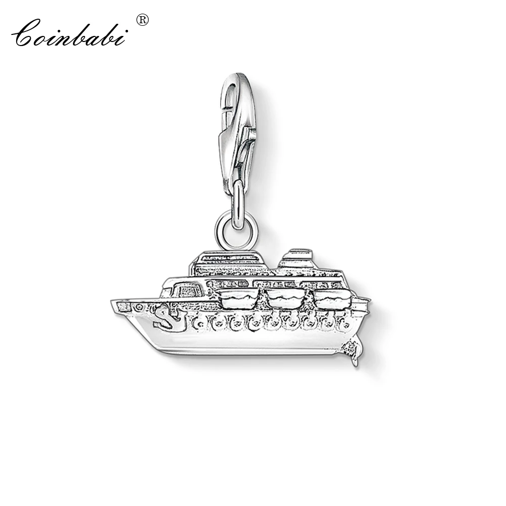 

Charm Pendant Cruise Ship,2018 Fashion Jewelry Trendy Real Authentic 925 Sterling Silver Gift For Women Men Fit Bracelet