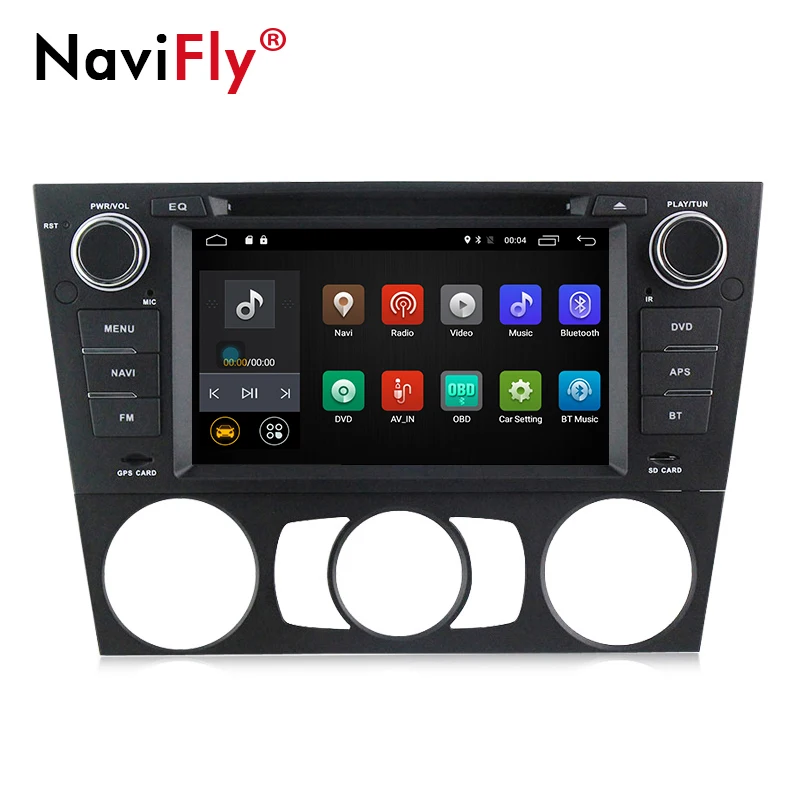 Excellent NaviFly pure Android 7.1 Quad Core Car DVD Player GPS Navi for E90 E91 E92 E93 Audio Radio Stereo Head Unit Free Canbus 1