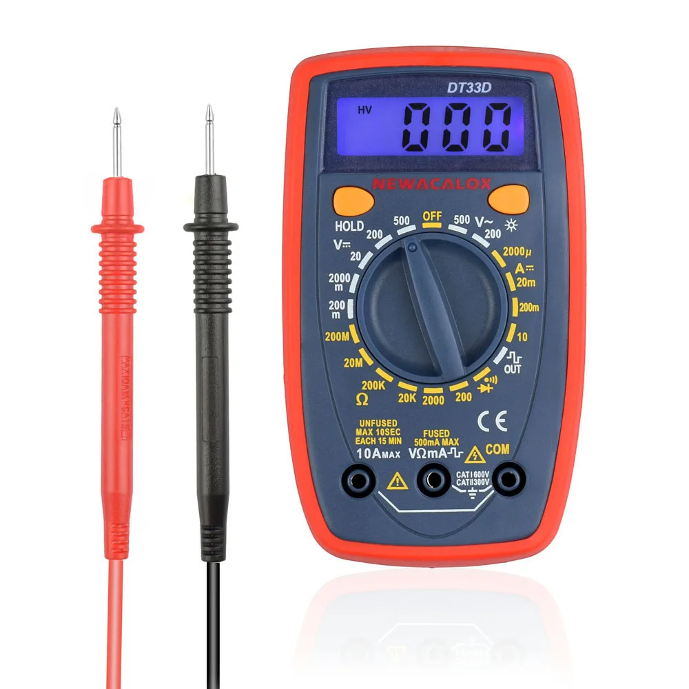 NEWACALOX EU/US 60W Electric Soldering Iron Kit Digital Multimeter Tweezers Plier Desoldering Pump Solder Welding Repair Tools