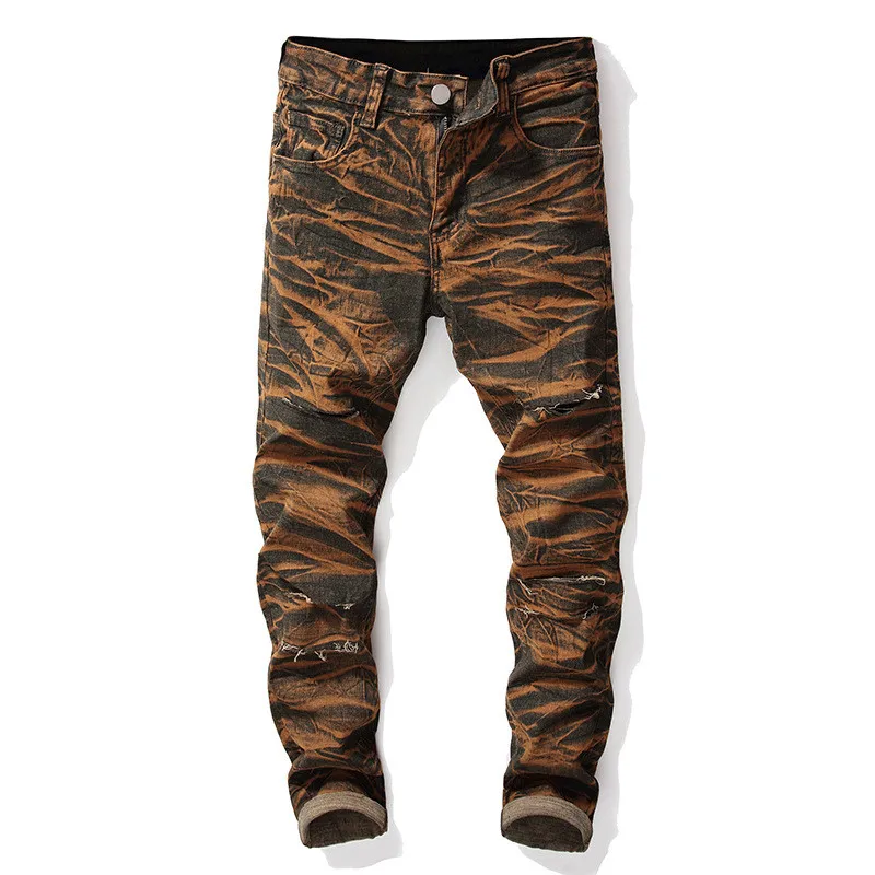 Newsosoo Мужская мода мыть Рваные Джинсы Брюки Марка NEW fashion Hi Street потертые джинсовые штаны с дырками винтажные черные джинсы-бойфренды Размеры 28-42