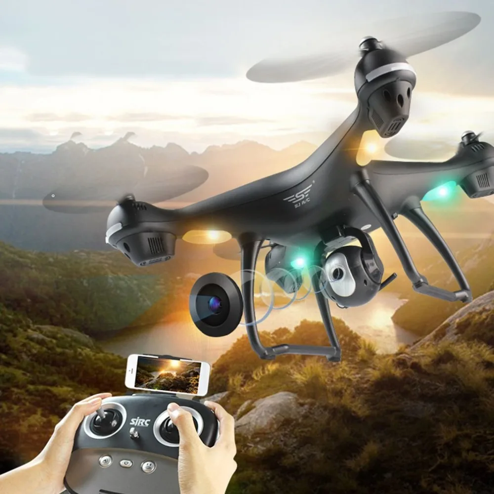 

S70W HD Camera drone WiFi/FPV RC 90 Degree Wide Angle Dual GPS RC Quadcopter Helicopter 720/1080 Professional