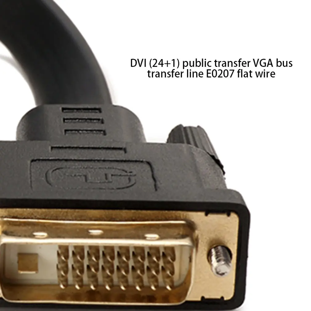 DVI D VGA кабель активный DVI-D Dual Link 24+ 1 мужчина к VGA Женский Видео С ПЛОСКИМ КАБЕЛЕМ адаптер конвертер 1080 P для ТВ-проектор