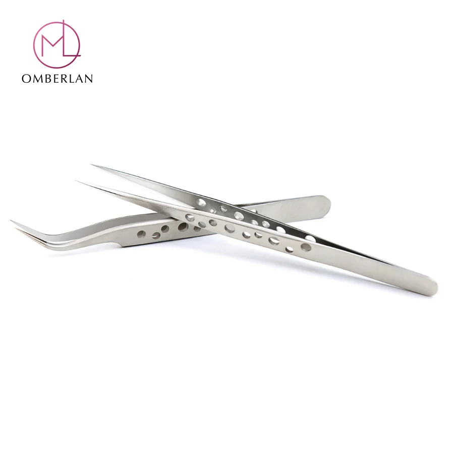 

Stainless Steel Anti-Static Eyelash Tweezers Tool Superhard Eyelash Extension Tweezer Nail Rhinestone Decorations Picking Plier