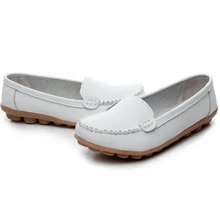 Женская обувь на плоской подошве; женские лоферы без застежки; удобная женская обувь на плоской подошве; мягкие белые женские туфли на плоской подошве для медсестры