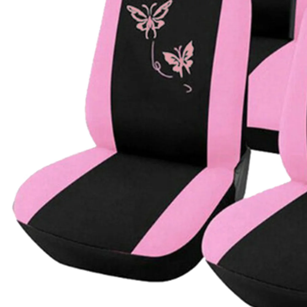 Универсальный модный стиль полный набор бабочка автомобильное сиденье протектор Авто аксессуары для интерьера автомобильный фиолетовый/розовый чехол для сиденья автомобиля