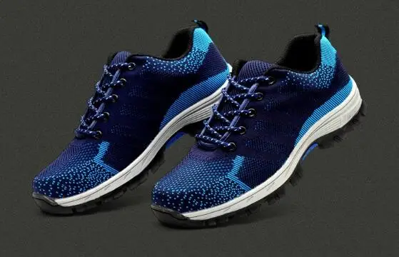 Anti smash shoes, breathable and deodorant woven fabric, safety shoes, protective shoes.