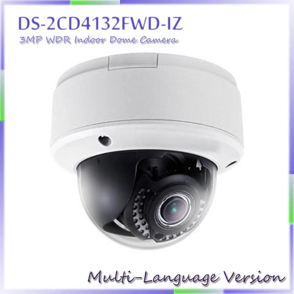 

Free shipping Multi-Language Hot Sale 3MP WDR Indoor Dome Smart IPC With Motorized VF lens Wireless IP Camera DS-2CD4132FWD-IZ